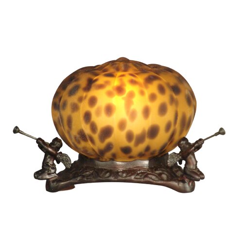 Dale Tiffany Pumpkin with 3 Cherubs 1 Light Table Lamp