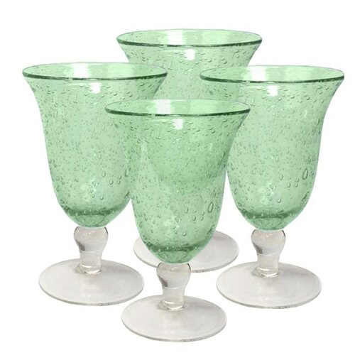 Artland Iris Footed Iced Tea Glass in Light Green (Set of 4)