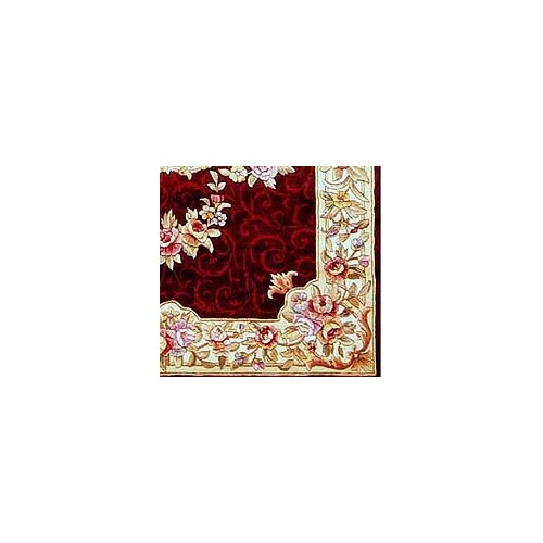 KAS Oriental Rugs Emerald Burgundy Savonnerie Rug