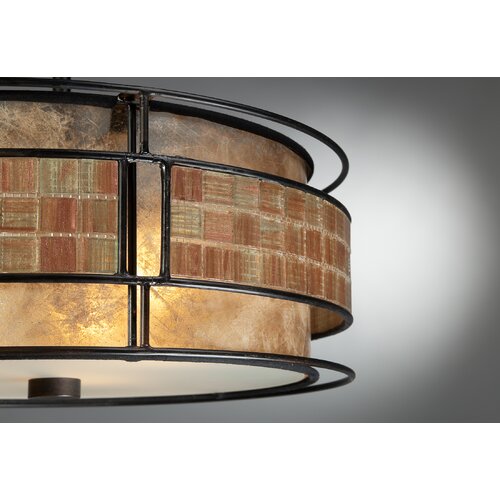 Quoizel Mica 3 Light Semi Flush Mount