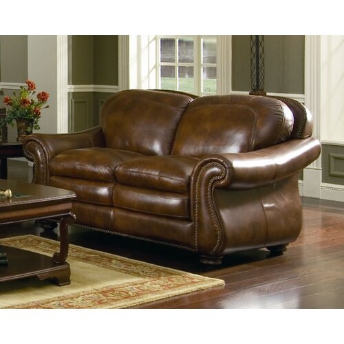 Leather Italia U.S.A. Hanover Leather Loveseat