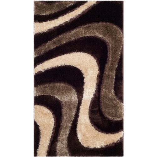 Safavieh Miami Shag Brown/Beige Rug