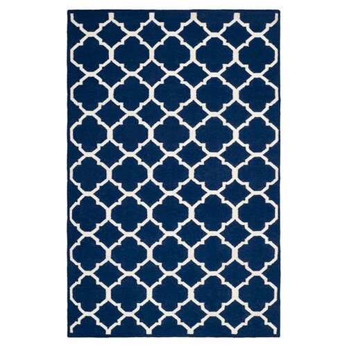 Safavieh Dhurries Blue/Ivory Area Rug