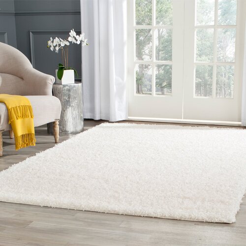 Athens Shag White Area Rug