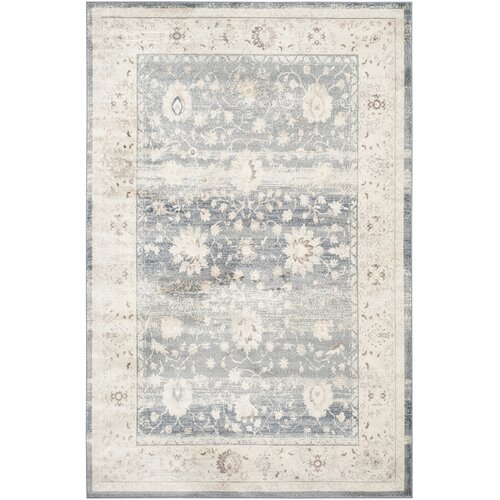 Vintage Dark Grey / Cream Area Rug