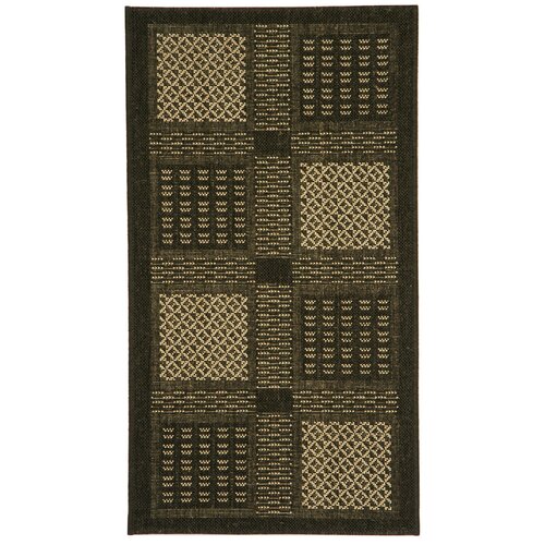 Safavieh Courtyard Black/Sand Rug