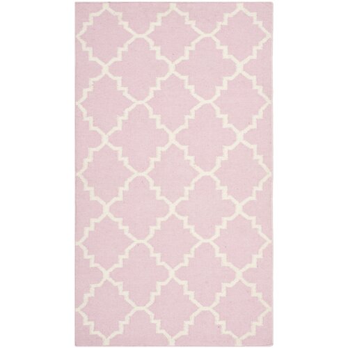 Safavieh Dhurries Pink/Ivory Area Rug