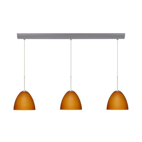 Besa Lighting Sasha II 3 Light Mini Pendant with Bar Canopy