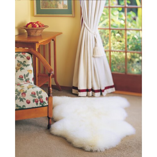 Bowron Sheepskin Ivory Gold Star Longwool Rug