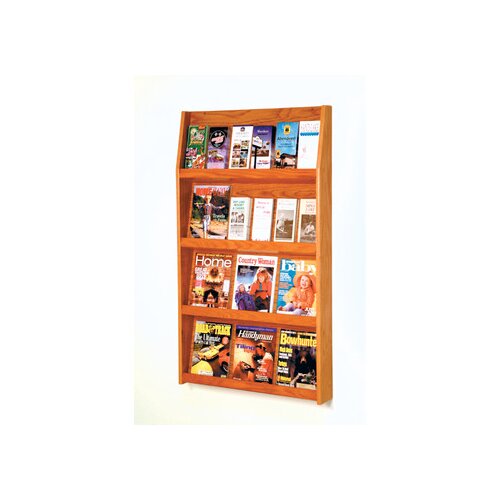 Wooden Mallet Twelve Magazine and Twenty Four Brochure Wall Display