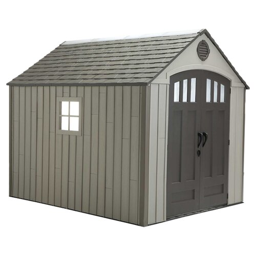 Lifetime Premium 7.5 Ft. W x 9.5 Ft. D Plastic Garden Shed & Reviews ...