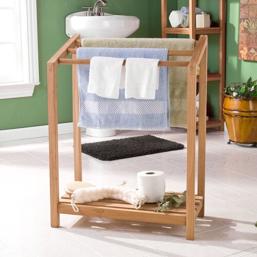 Wildon Home ® McKell Towel Rack in Light Brown