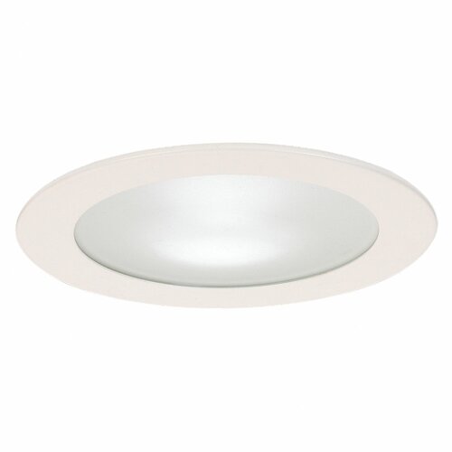 Sea Gull Lighting Recessed Shower Trim with Frosted Glass in White