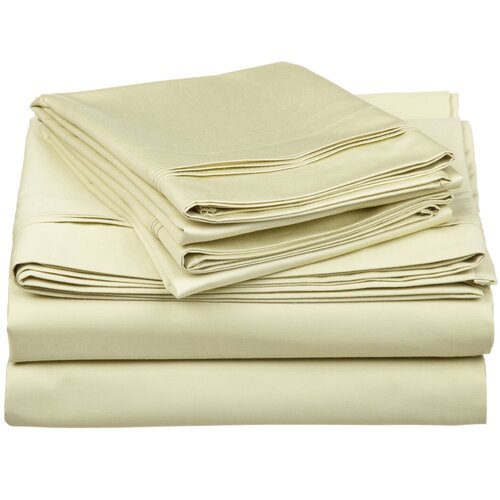 Simple Luxury 650 Thread Count Egyptian Cotton Solid Olympic Queen ...