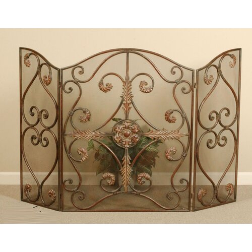 Uttermost Jerrica 3 Panel Metal Fireplace Screen