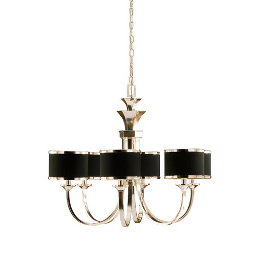 uttermost tuxedo 6 light chandelier