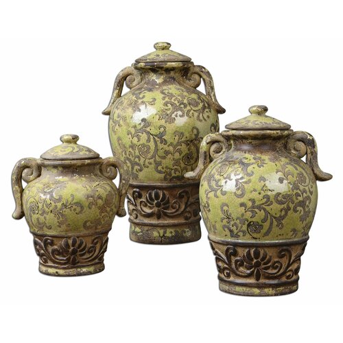 Uttermost 3 Piece Gian Decorative Canister Set