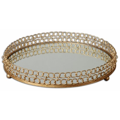 Uttermost Dipali Mirrored Round Serving Tray