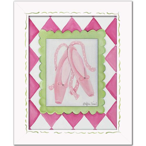 Doodlefish Ballerina Ballet Slippers Framed Giclee Wall Art