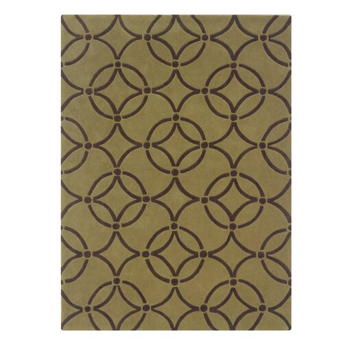 Linon Rugs Trio Wasabi/Chocolate Rug