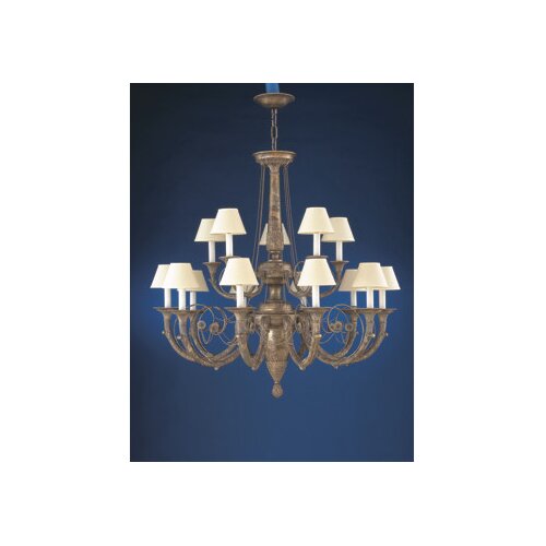 Menorca Traditional Chandelier in Ancient Silver