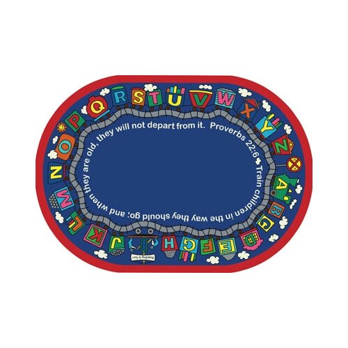 Joy Carpets Faith Based Bible Train Kids Rug