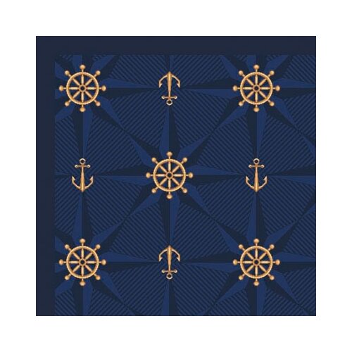 Joy Carpets Whimsy Mariners Tale Anchor Navy Rug