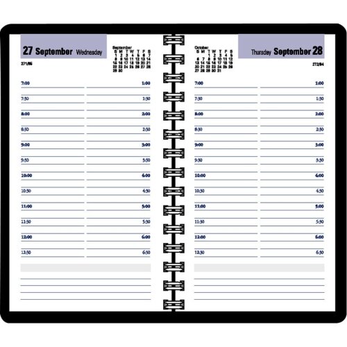 Appointment Book, Jan Dec, 1 Page per Day, 4x6Page Size, Black, 2014