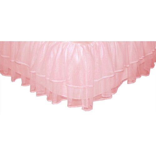 Tadpoles Triple Layer Tulle Bed Skirt Pink