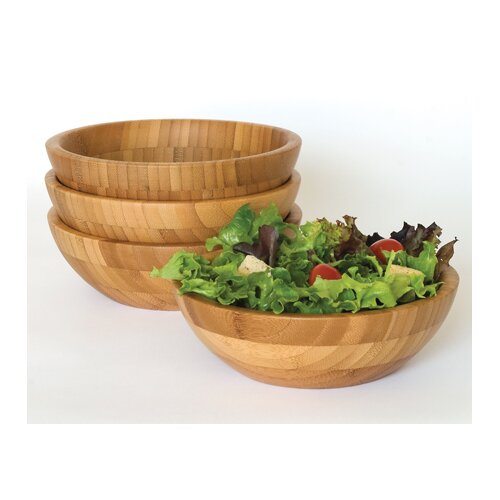 Lipper International Bamboo Salad Bowl (Set of 4)