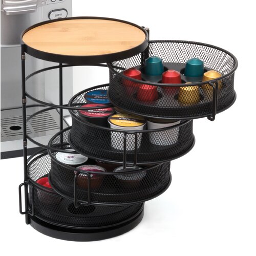 Lipper International 4 Tier Round Coffee Pod Tower with Swing Out