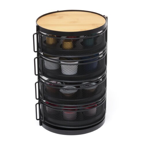 Lipper International 4 Tier Round Coffee Pod Tower with Swing Out