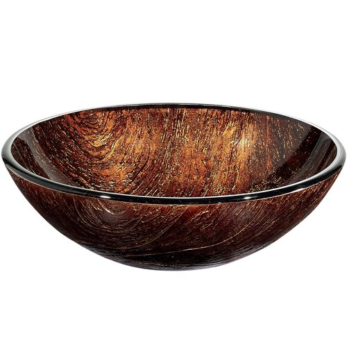 Vigo Kenyan Twilight Above The Counter Tempered Glass Vessel Sink