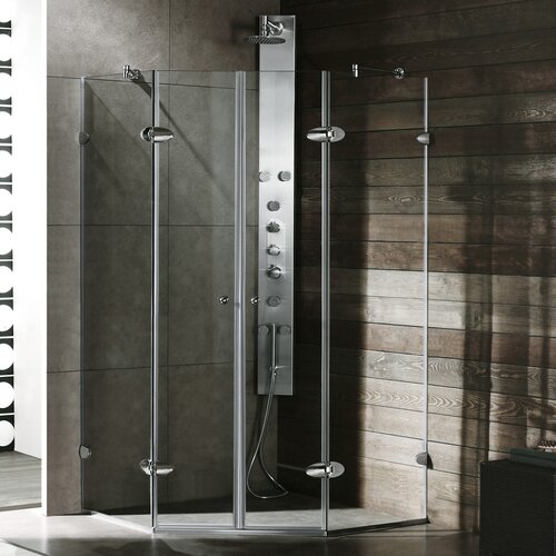 Vigo Neo Angle Double Door Frameless Shower Enclosure