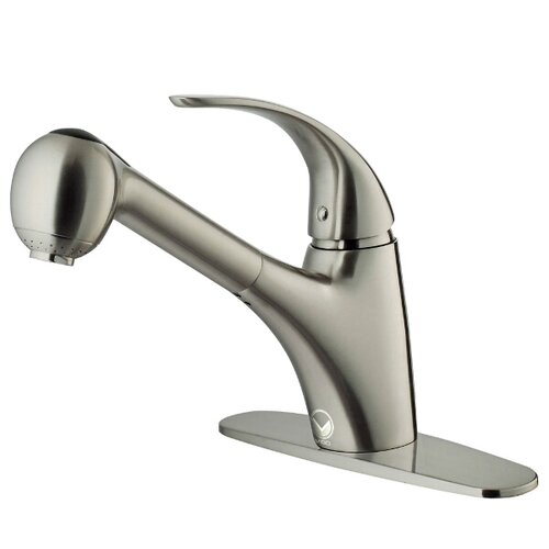 Vigo One Handle Single Hole Kitchen Faucet with Deck Plate