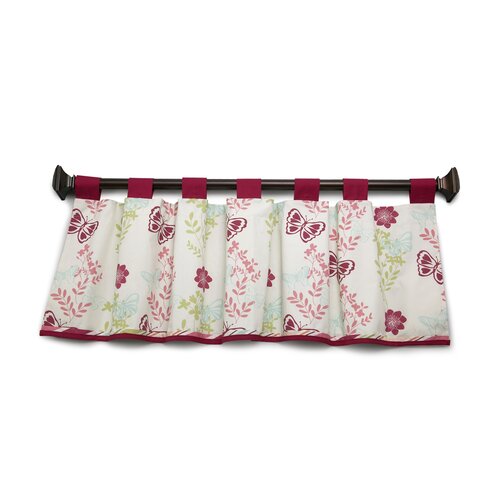 NoJo Alexis Garden Tab Top Tailored Curtain Valance