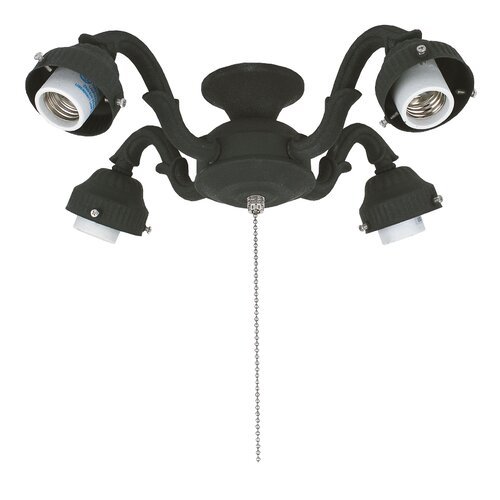 Fanimation Four Light Victorian Ceiling Fan Light Fitter For Damp