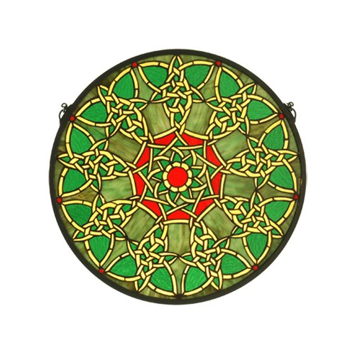 Meyda Tiffany Tiffany Knotwork Trance Medallion Stained Glass Window