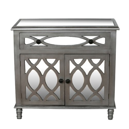 Privilege 1 Drawer 2 Door Mirrored Accent Cabinet