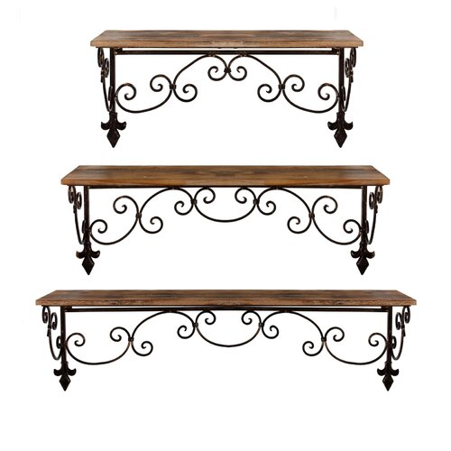 Privilege 3 Piece Wall Shelves Set