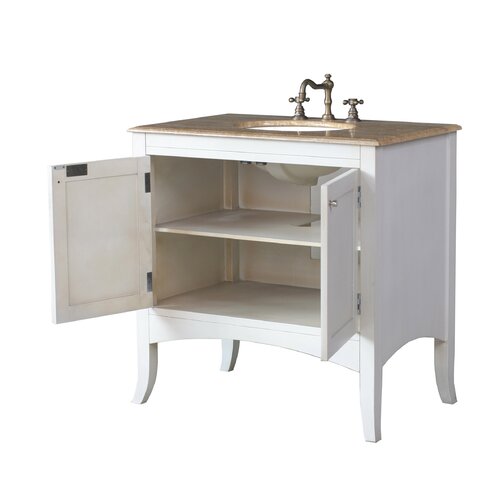 Stufurhome Alyssa 36 Bathroom Vanity Set in White