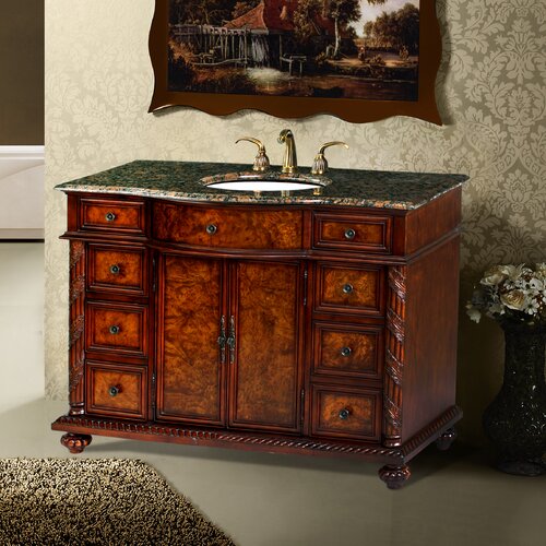 Silkroad Exclusive Ostia 48 Single Sink Bathroom Vanity Set