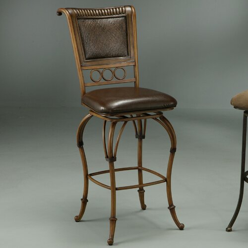 Pastel Furniture Rio Branco Umber 26 Counter Stool w/ Stallion Brown