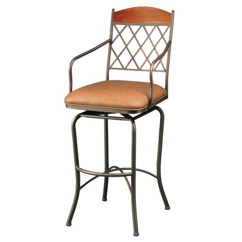 Pastel Furniture Napa Ridge Bronze 30 Swivel Bar Stool w/ Arms in