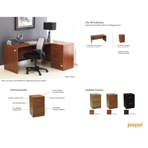 Jesper Office Pro X   L Shaped Corner Executive Desk