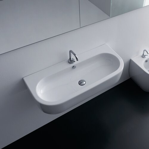 WS Bath Collections Kerasan Flo Wall Mounted / Vessel Bathroom Sink