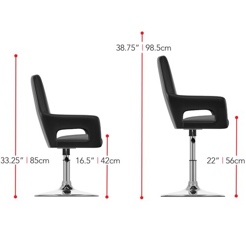 dCOR design Abrosia Adjustable Executive Arm Chair