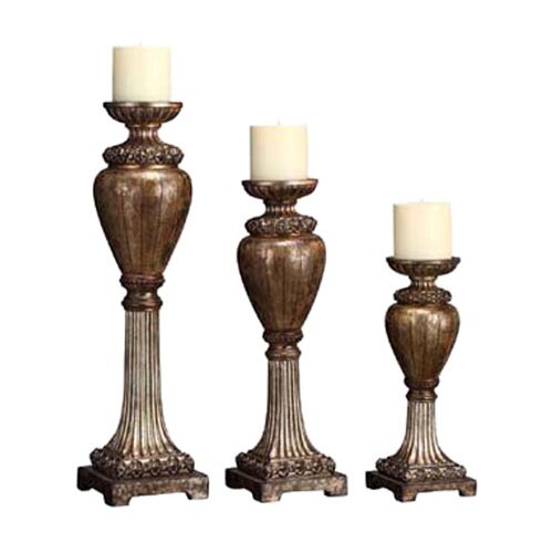 Crestview Collection Arabella Resin Candlesticks (Set of 3)