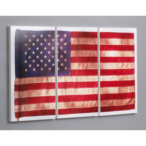 Wilson Studios Three Piece Old Glory Laminated Framed Wall Art Set