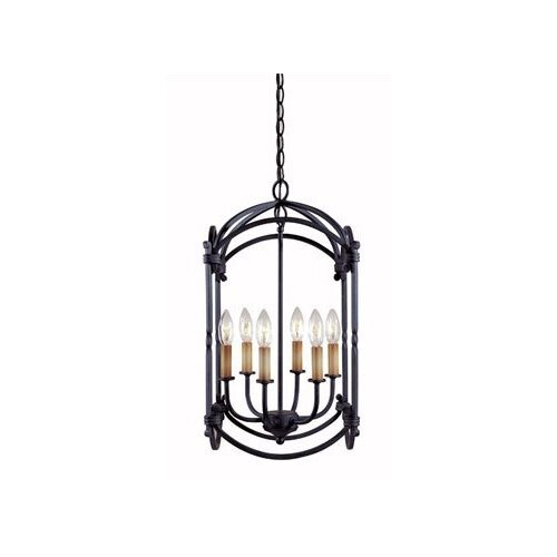 World Imports Lighting Iron 6 Light Hanging Lantern